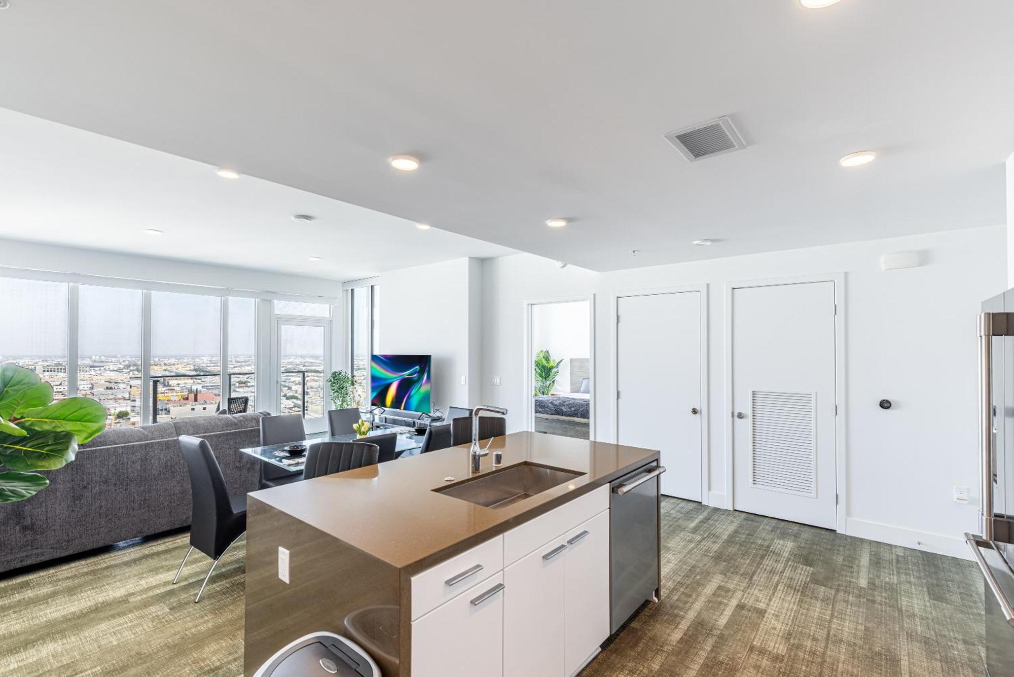 Floor High Rise 3 Bed Dtla Skyscraper Penthouse Appartement Los Angeles